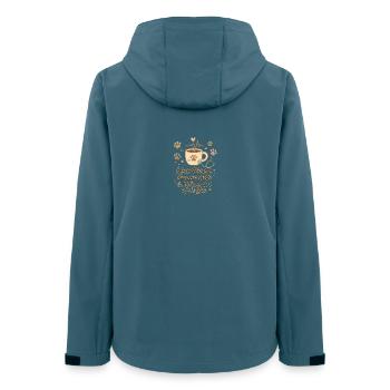 Heartbeat, pawprints & a lot of coffee - Women’s Recycled Softshell Jacket by Stanley/Stella - stargazer - Back - AI Model Female 172 light (172cm)