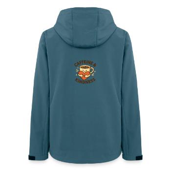 Caffeine and Kindness - Women’s Recycled Softshell Jacket by Stanley/Stella - stargazer - Back - AI Model Female 172 light (172cm)