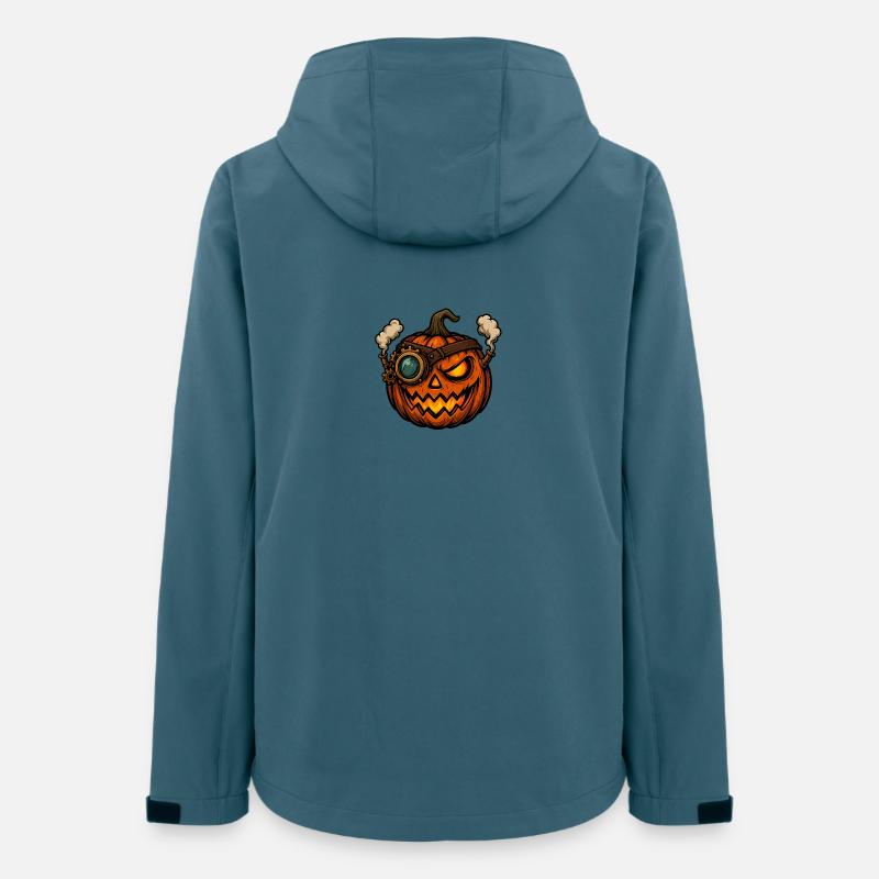 Steampunk Kürbis mit Dampfauge - Frauen Recycelte Softshelljacke von Stanley/Stella - Dunkles Petrol