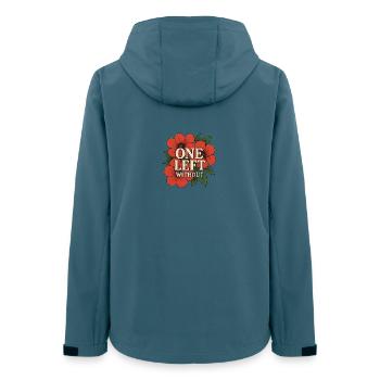 Produits dérivés de fleurs - Veste softshell femme recyclée Stanley/Stella - bleu pétrole foncé - Dos - AI Model Female 172 light (172cm)