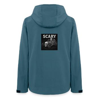 Voiture squelette effrayante - Veste softshell femme recyclée Stanley/Stella - bleu pétrole foncé - Dos - AI Model Female 172 light (172cm)