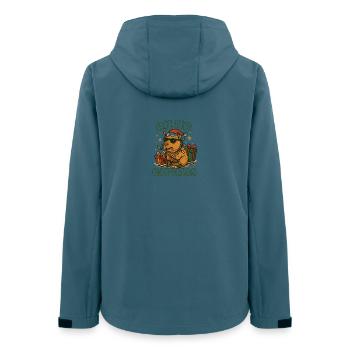Oh No Capymas – Funny Capybara Xmas - Women’s Recycled Softshell Jacket by Stanley/Stella - stargazer - Back - AI Model Female 172 light (172cm)