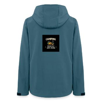 Camping better than any holiday - Women’s Recycled Softshell Jacket by Stanley/Stella - stargazer - Back - AI Model Female 172 light (172cm)