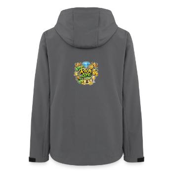 Reiches Leben, Funkeln und Diamanten - Frauen Recycelte Softshelljacke von Stanley/Stella - Anthrazit - Hinten - AI Model Female 172 light (172cm)