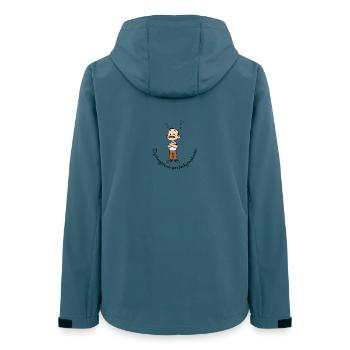 Buddy with Schnauzer Cartoon - Women’s Recycled Softshell Jacket by Stanley/Stella - stargazer - Back - AI Model Female 172 light (172cm)