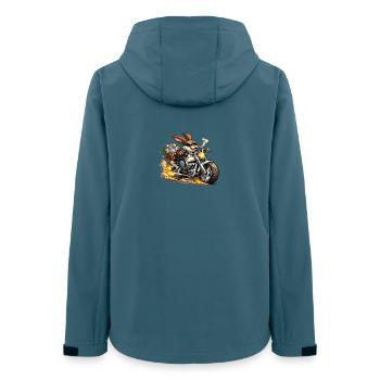 Easter bunny on motorcycle - Women’s Recycled Softshell Jacket by Stanley/Stella - stargazer - Back - AI Model Female 172 light (172cm)
