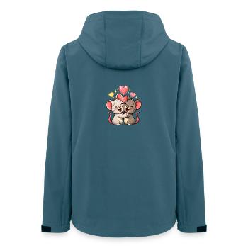 Liebe  - Frauen Recycelte Softshelljacke von Stanley/Stella - Dunkles Petrol - Hinten - AI Model Female 172 light (172cm)