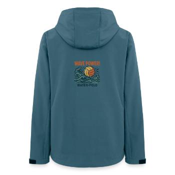 Vague Puissance Water Polo - Veste softshell femme recyclée Stanley/Stella - bleu pétrole foncé - Dos - AI Model Female 172 light (172cm)