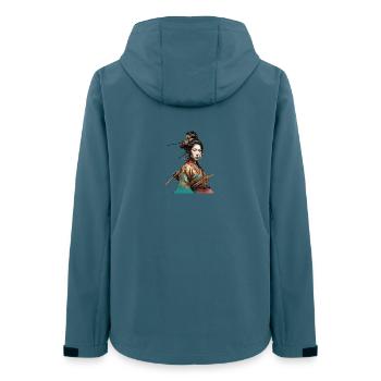 Geisha, samouraï - Veste softshell femme recyclée Stanley/Stella - bleu pétrole foncé - Dos - AI Model Female 172 light (172cm)