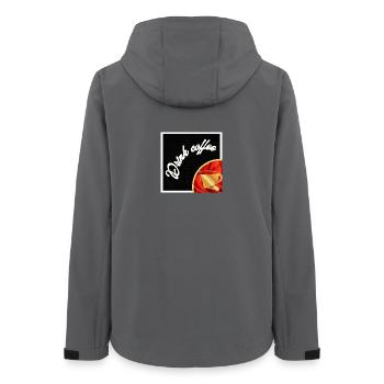 Café du jour - Veste softshell femme recyclée Stanley/Stella - charbon - Dos - AI Model Female 172 light (172cm)
