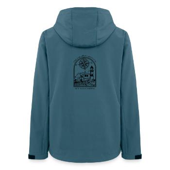 Conception de camping-cars - Veste softshell femme recyclée Stanley/Stella - bleu pétrole foncé - Dos - AI Model Female 172 light (172cm)