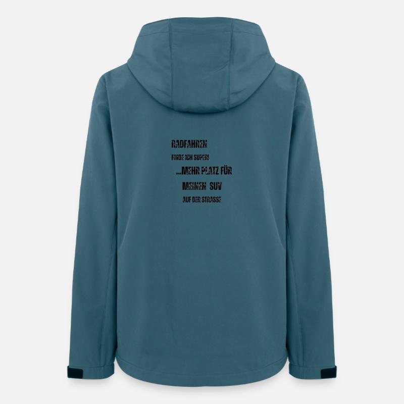 Radfahren vs. SUV - Frauen Recycelte Softshelljacke von Stanley/Stella - Dunkles Petrol