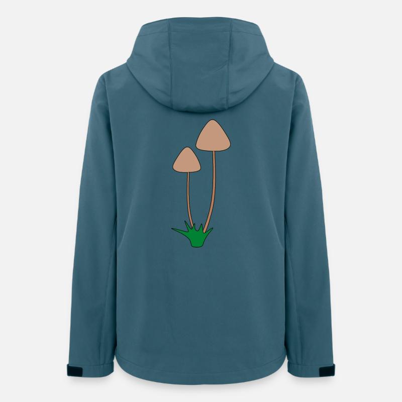 Minimalist Mushroom Botanical Illustration - Women’s Recycled Softshell Jacket by Stanley/Stella - stargazer