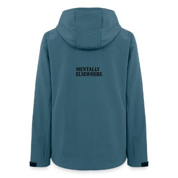 MENTALLY ELSEWHERE - Frauen Recycelte Softshelljacke von Stanley/Stella - Dunkles Petrol - Hinten - AI Model Female 172 light (172cm)