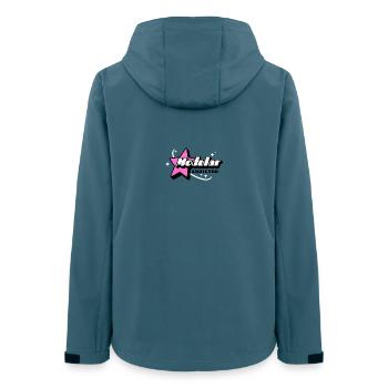Modular Addicted Synthesizer  - Frauen Recycelte Softshelljacke von Stanley/Stella - Dunkles Petrol - Hinten - AI Model Female 172 light (172cm)