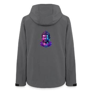 Neon Buddha Blossom Aura - Women’s Recycled Softshell Jacket by Stanley/Stella - anthracite - Back - AI Model Female 172 light (172cm)