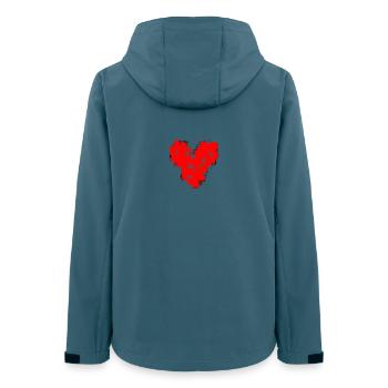 COEUR. HAPPY BIRTHDAY. JOYEUX ANNIVERSAIRE - Veste softshell femme recyclée Stanley/Stella - bleu pétrole foncé - Dos - AI Model Female 172 light (172cm)