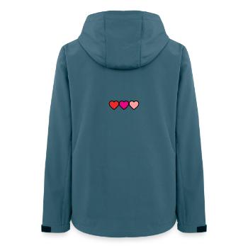 VIELEN DANK. GELIEBTE. MEISTER. HERZ. DANKE HERRIN. - Frauen Recycelte Softshelljacke von Stanley/Stella - Dunkles Petrol - Hinten - AI Model Female 172 light (172cm)