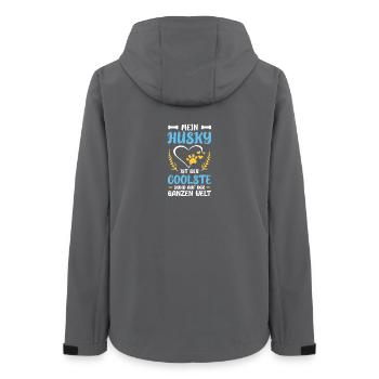 Mein Husky – Bester Hund Der Welt - Frauen Recycelte Softshelljacke von Stanley/Stella - Anthrazit - Hinten - AI Model Female 172 light (172cm)