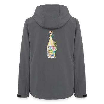 Bottle - Women’s Recycled Softshell Jacket by Stanley/Stella - anthracite - Back - AI Model Female 172 light (172cm)