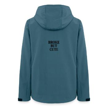 BROKE BUT CUTE - Frauen Recycelte Softshelljacke von Stanley/Stella - Dunkles Petrol - Hinten - AI Model Female 172 light (172cm)
