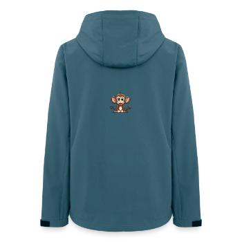 Cartoon monkey cute design - Women’s Recycled Softshell Jacket by Stanley/Stella - stargazer - Back - AI Model Female 172 light (172cm)