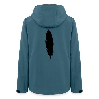 feder  - Frauen Recycelte Softshelljacke von Stanley/Stella - Dunkles Petrol - Hinten - AI Model Female 172 light (172cm)