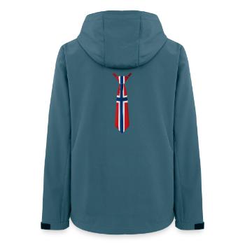 Norway Tie – Flag Design - Women’s Recycled Softshell Jacket by Stanley/Stella - stargazer - Back - AI Model Female 172 light (172cm)