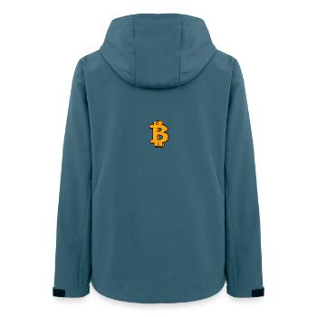 Bitcoin Symbol - Women’s Recycled Softshell Jacket by Stanley/Stella - stargazer - Back - AI Model Female 172 light (172cm)