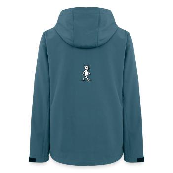 Tracé de lignes de l’ours courant - Veste softshell femme recyclée Stanley/Stella - bleu pétrole foncé - Dos - AI Model Female 172 light (172cm)