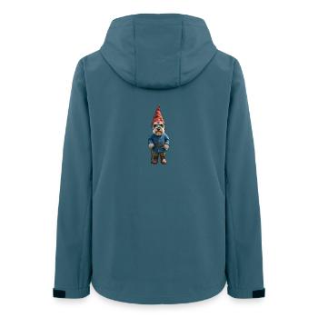 Gartenzwerg Schnauzer Zauber - Frauen Recycelte Softshelljacke von Stanley/Stella - Dunkles Petrol - Hinten - AI Model Female 172 light (172cm)