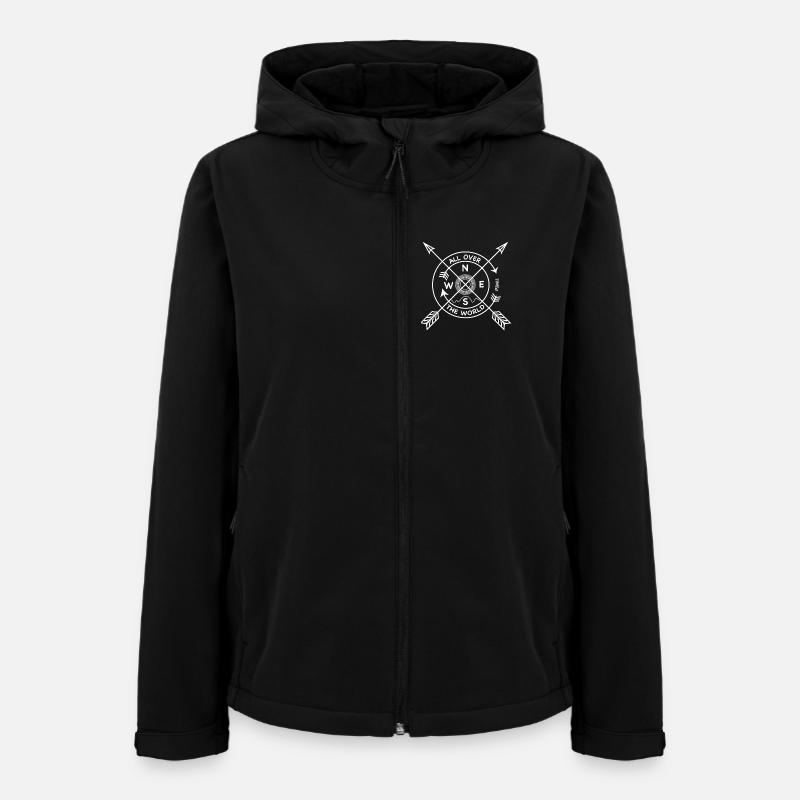 All over the world (weiss) - Frauen Recycelte Softshelljacke von Stanley/Stella - Schwarz