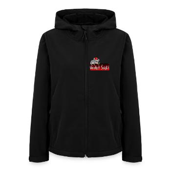 życzenia wesołych świąt - Frauen Recycelte Softshelljacke von Stanley/Stella - Schwarz - Vorne - AI Model Female 172 light (172cm)