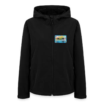 Kassette mit Favorites - Frauen Recycelte Softshelljacke von Stanley/Stella - Schwarz - Vorne - AI Model Female 172 light (172cm)