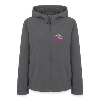 Wander Woman Wandern Berge Wanderwoman - Frauen Recycelte Softshelljacke von Stanley/Stella - Anthrazit - Vorne - AI Model Female 172 light (172cm)