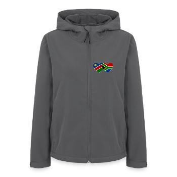 Namibia South Africa Flag Heart - Women’s Recycled Softshell Jacket by Stanley/Stella - anthracite - Front - AI Model Female 172 light (172cm)