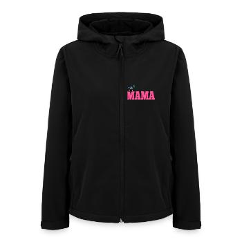 Schriftzug Mama Skifahren - Frauen Recycelte Softshelljacke von Stanley/Stella - Schwarz - Vorne - AI Model Female 172 light (172cm)