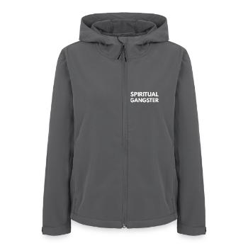 GANGSTER SPIRITUEL BLANC - Veste softshell femme recyclée Stanley/Stella - charbon - Devant - AI Model Female 172 light (172cm)