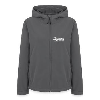 Flughafen Farewell Elefant Silhouette - Frauen Recycelte Softshelljacke von Stanley/Stella - Anthrazit - Vorne - AI Model Female 172 light (172cm)
