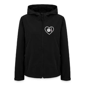 Häkeln Herz Garn Knäuel Rosa Faden Handwerk Frau - Frauen Recycelte Softshelljacke von Stanley/Stella - Schwarz - Vorne - AI Model Female 172 light (172cm)