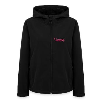 *innen Frauen Feminismus gender Sprache pink - Frauen Recycelte Softshelljacke von Stanley/Stella - Schwarz - Vorne - AI Model Female 172 light (172cm)