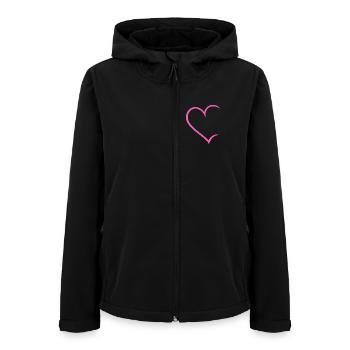Herz offen - Frauen Recycelte Softshelljacke von Stanley/Stella - Schwarz - Vorne - AI Model Female 172 light (172cm)