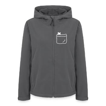 Chats de poche - Veste softshell femme recyclée Stanley/Stella - charbon - Devant - AI Model Female 172 light (172cm)
