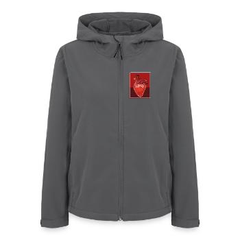Heart Strawberry Fusion - Women’s Recycled Softshell Jacket by Stanley/Stella - anthracite - Front - AI Model Female 172 light (172cm)