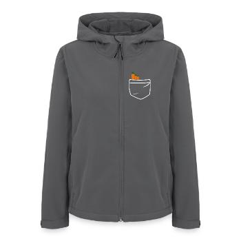 Carottes en imprimé poche - Veste softshell femme recyclée Stanley/Stella - charbon - Devant - AI Model Female 172 light (172cm)