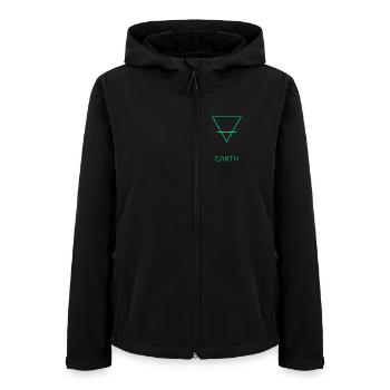 Élément De La Terre - Veste softshell femme recyclée Stanley/Stella - noir - Devant - AI Model Female 172 light (172cm)