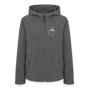 Chien Husky - Veste softshell femme recyclée Stanley/Stella - charbon - Devant - AI Model Female 172 light (172cm)