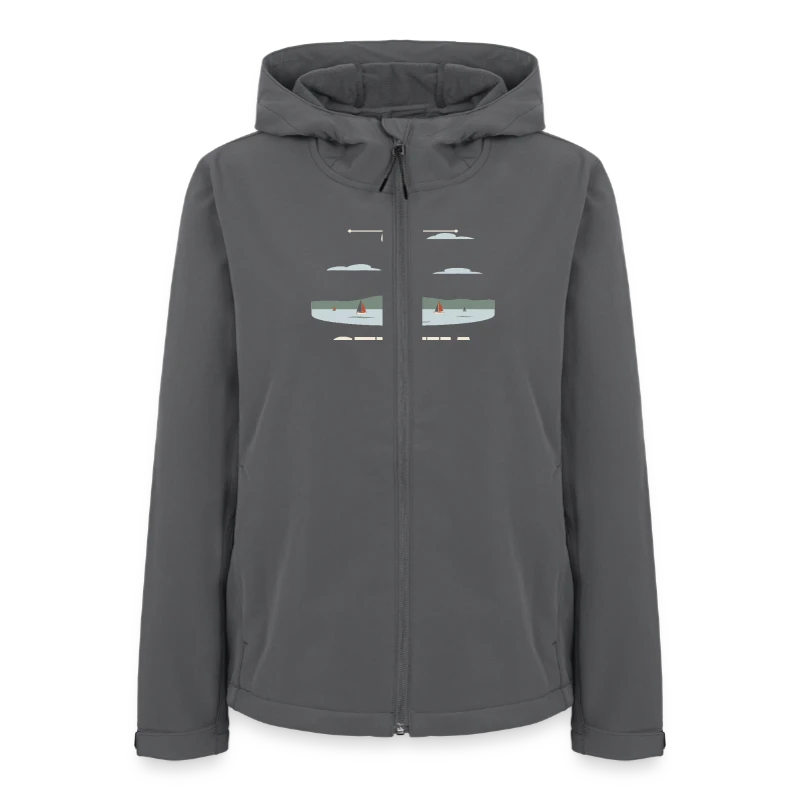 Geneva badge on a women’s recycled softshell jacket by stanley/stella