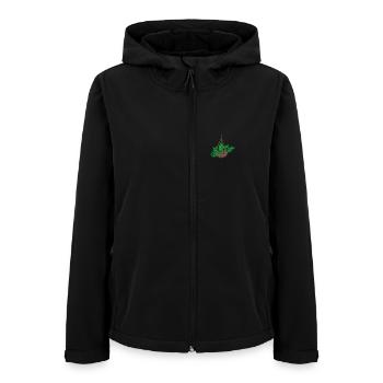 Indoor plant - Women’s Recycled Softshell Jacket by Stanley/Stella - black - Front - AI Model Female 172 light (172cm)