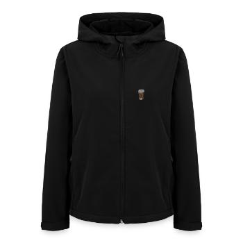 Tasse à café brodée - Veste softshell femme recyclée Stanley/Stella - noir - Devant - AI Model Female 172 light (172cm)
